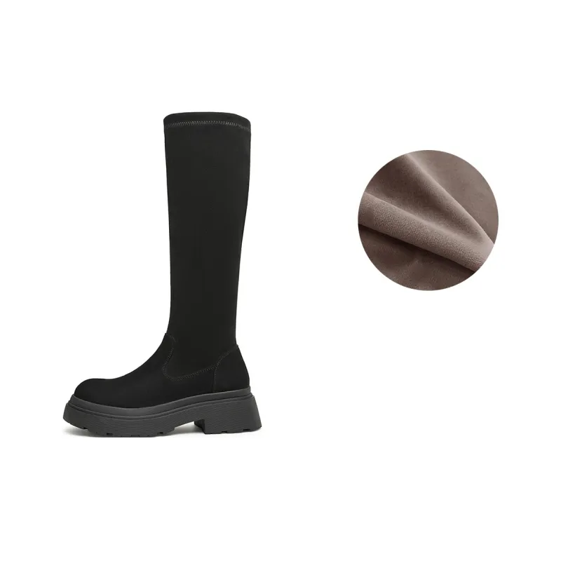 Teenmix Knee high Boots Women's Solid Color-5