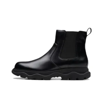 Clarks Short Chelsea Boots Men's Black