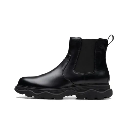Clarks Short Chelsea Boots Men's Black