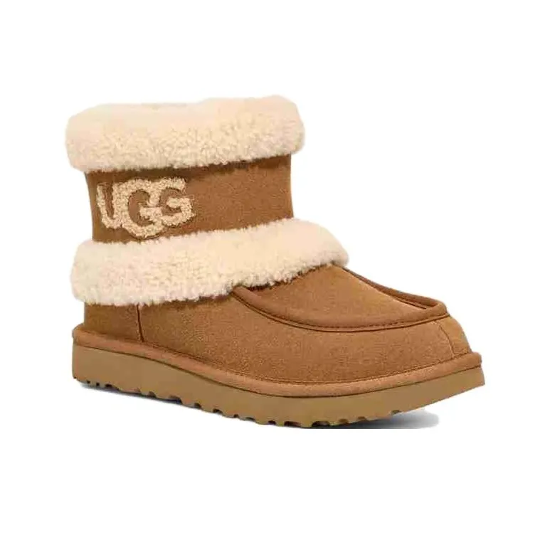 UGG Classic Ultra Mini Fluff 'Chestnut' Women's-2