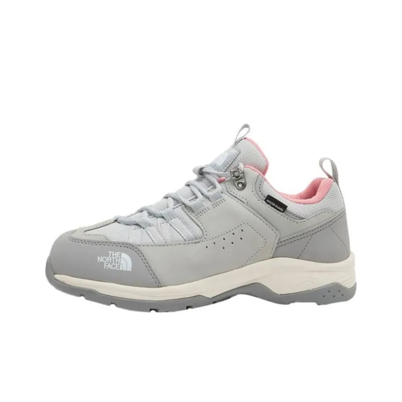 THE NORTH FACE Anti Slip Wear Resistant Low Top Hiking Shoes Men's Gray Pink-0