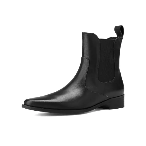 FLOWERSKAM Chelsea Boots Low Heel Women's Black