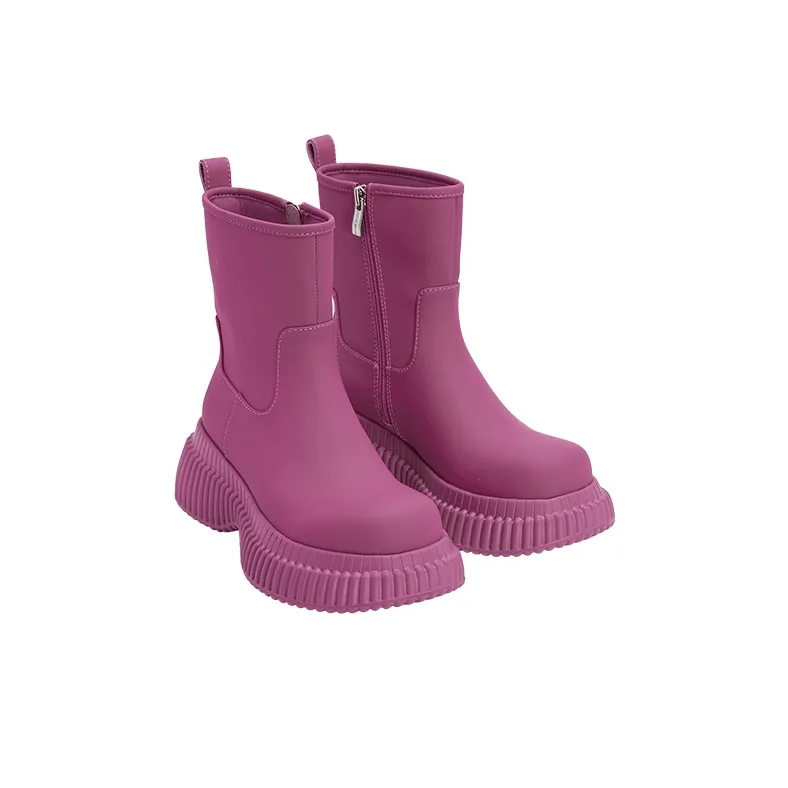 URBAN REVIVO Martin Boots Women's Black-4