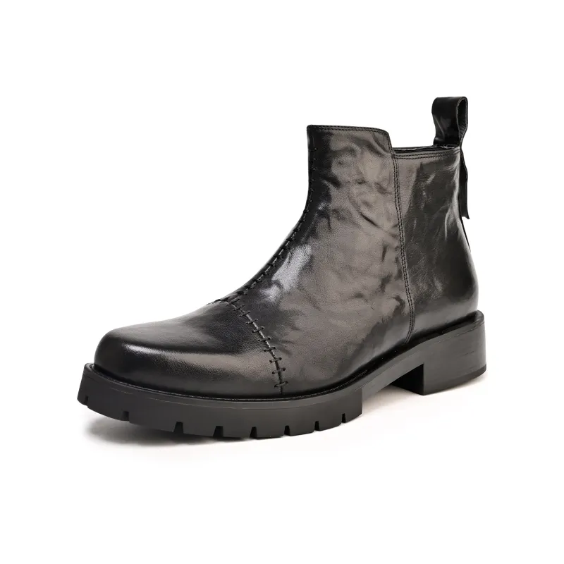 LEYGMENLG Ankle Boots 3cm Men's Black-0