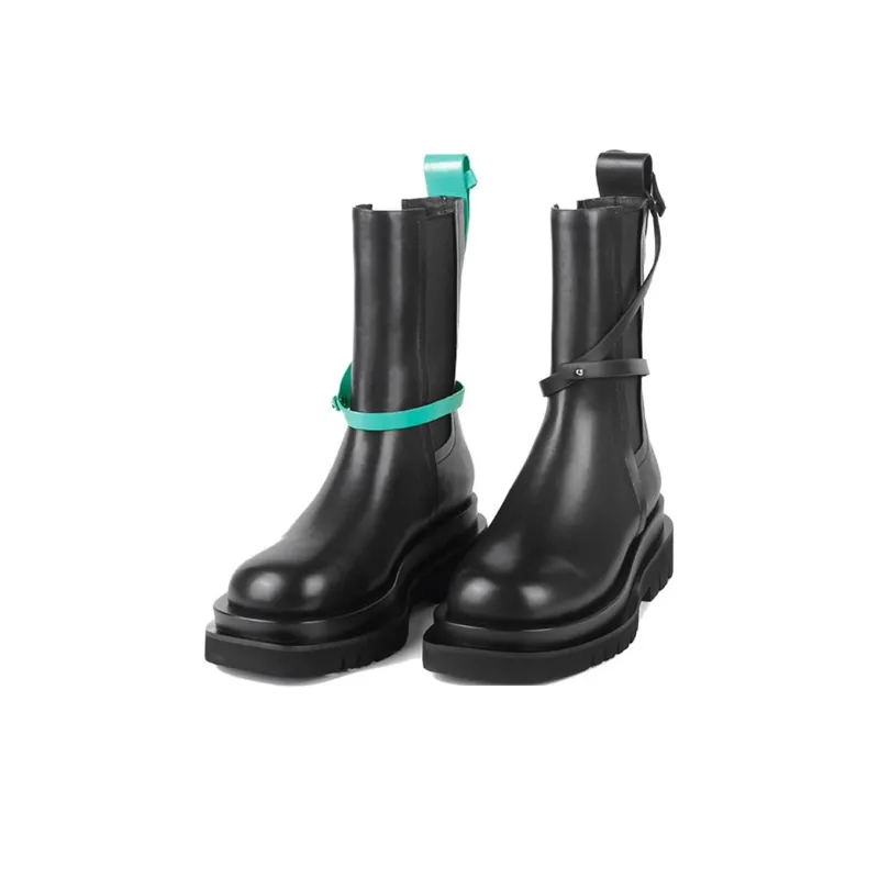 LSN CHU CHULI SHANA Crew Chelsea Boots Women's Black-2