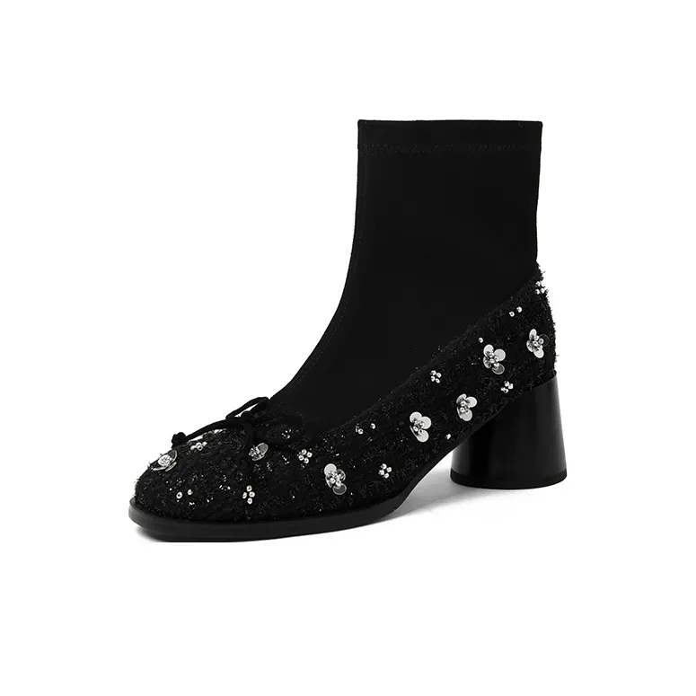 CAMEIDO Ankle Boots 6cm Women's Black-0