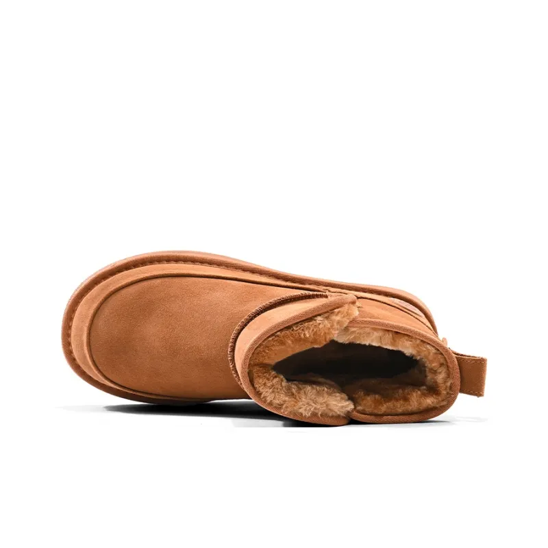 H8 Warm Short Snow Boots Unisex Chestnut-2