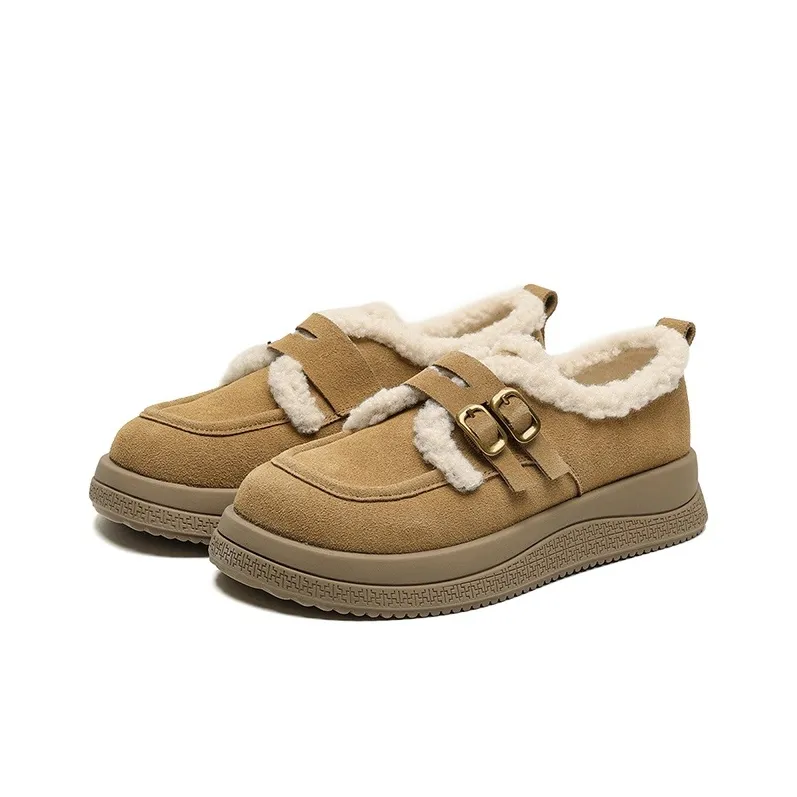 JOSINY Abrasion Resistant Low Top Casual Shoes Women's Brown-1