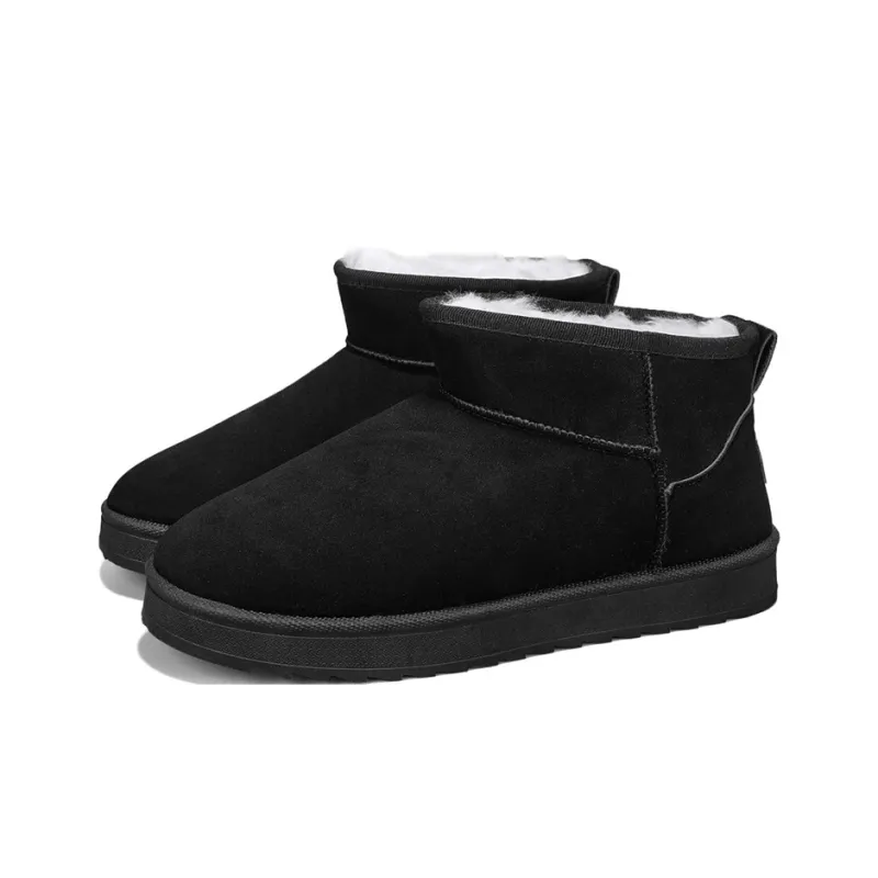 CVOJOO Fleece Lined Fall And Winter Ankle Boots Warm Height Increasing Short Snow Boots Unisex-9