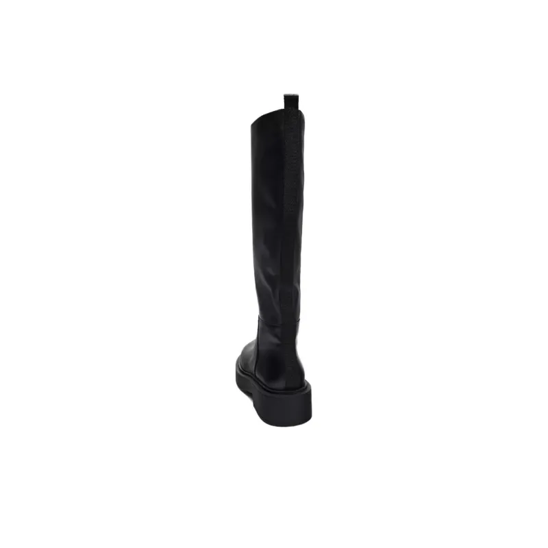 ZARA Knee-high Boots Women's Black-4