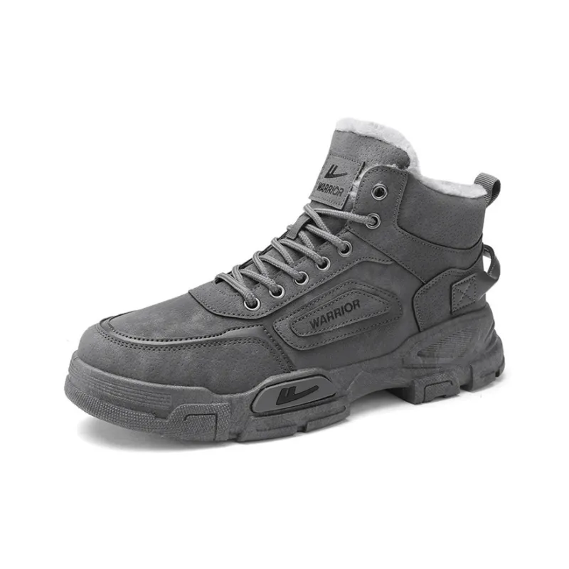 Warrior Warm Height Increasing Crew Snow Boots Men's Gray-1