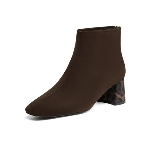 ELLE Ankle Boots Women's Coffee/Black