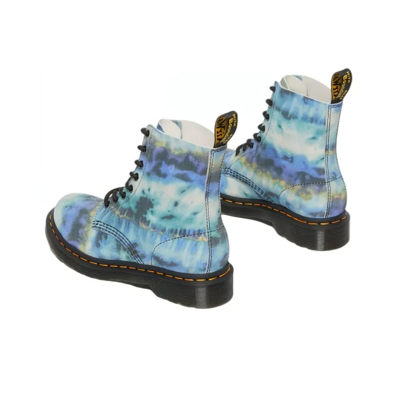 Dr. Martens 1460 Pascal Leather Lace Up Boot Blue Summer Tie Dye Women's-3