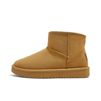 RENBEN Warm Slip-Resistant Short Snow Boots Women's Brown