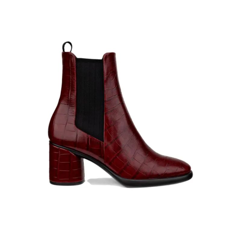 Ecco Short Chelsea Boots Women's Red-1