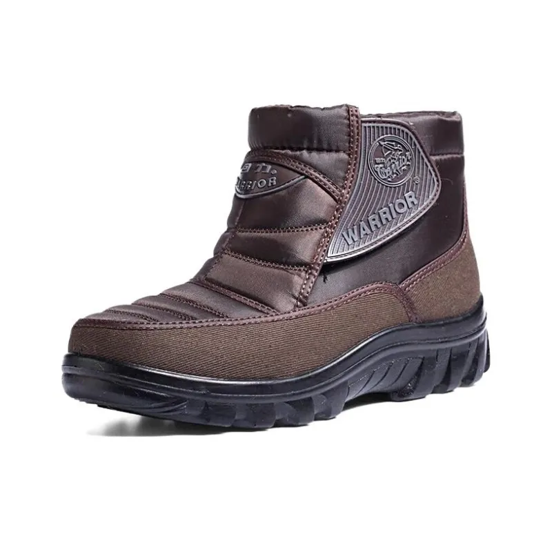 Warrior Short Mid Calf Snow Boots Men's Coffee-1