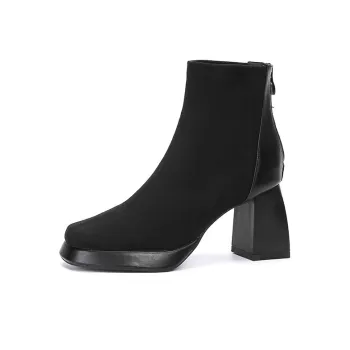 Zubumei Ankle Boots 7CM Women's Black