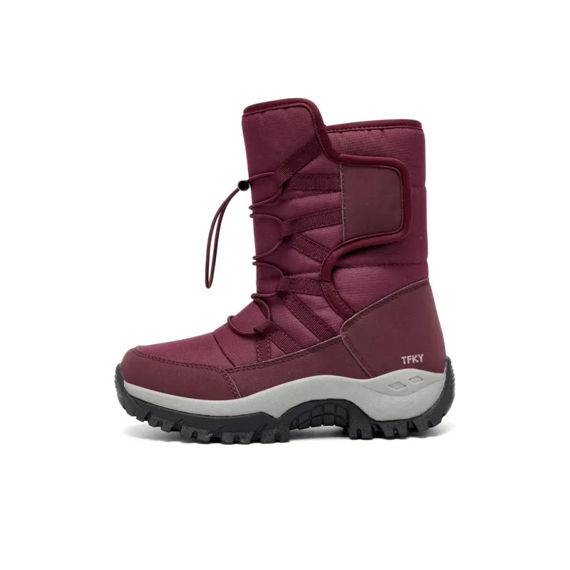 TFKY Warm Slip-Resistant Knee-High Snow Boots Men's-8