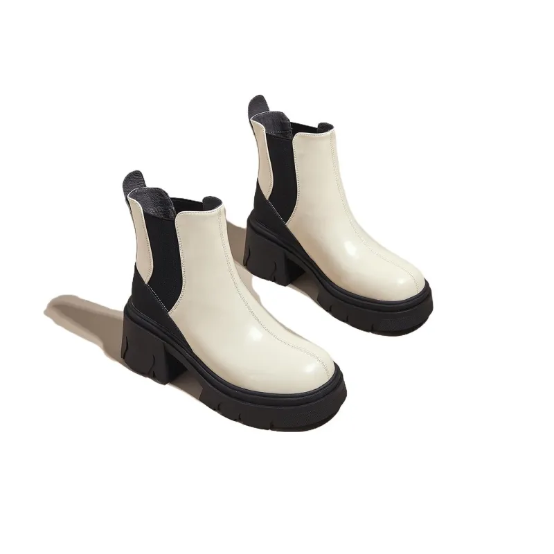 SANTA BARBARA POLO & RACQUET CLUB Short Chelsea Boots Women's Beige-2