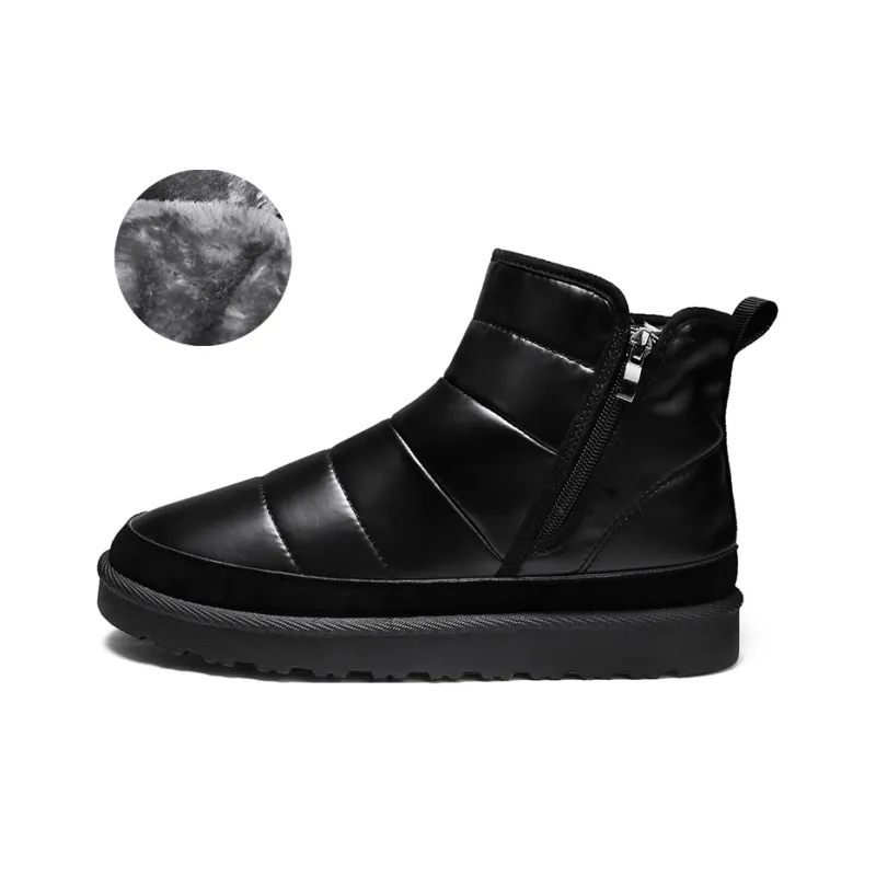 CAHHRRN Warm Short Mid-Calf Snow Boots Men's-0