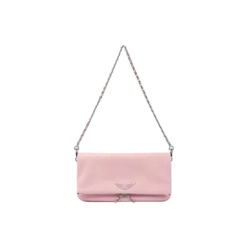 Zadig & Voltaire Cow Leather Crossbody Bag Shoulder Bag Women's Pink