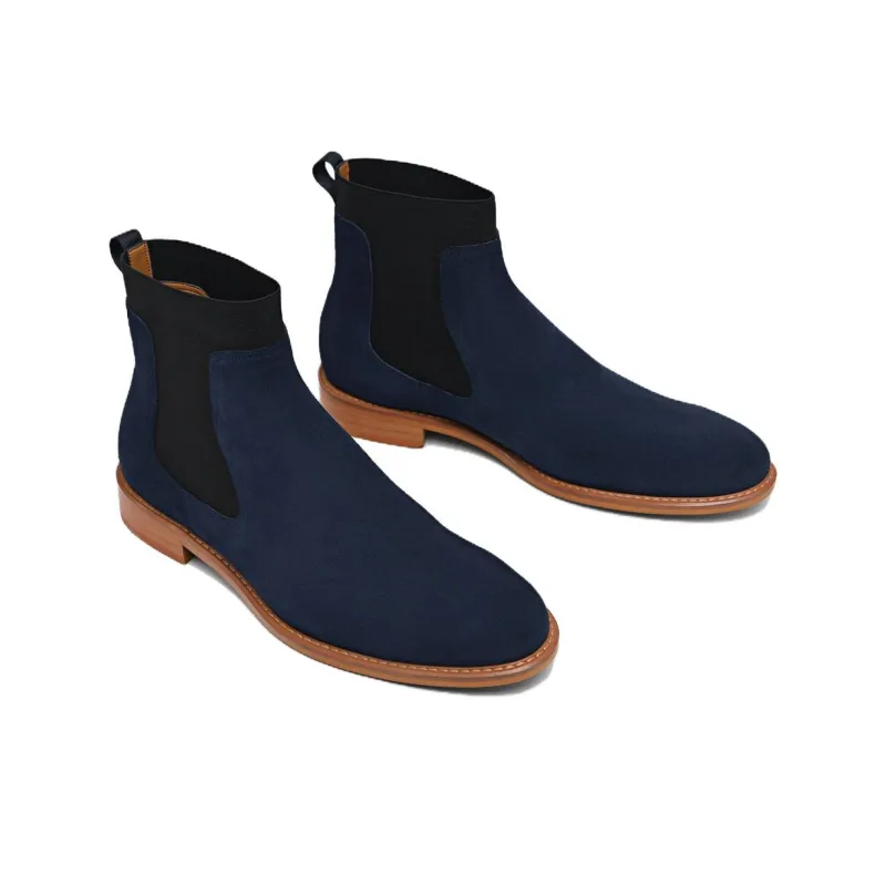 PEDRO Chelsea Boots Men's Dark Blue-3