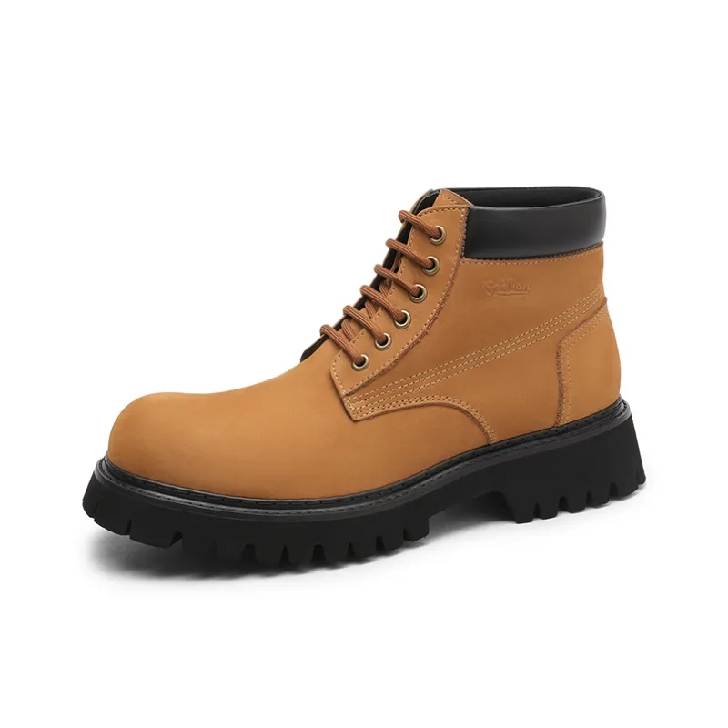 GOLDLION Short Martin Boot Men's Earth Yellow-1