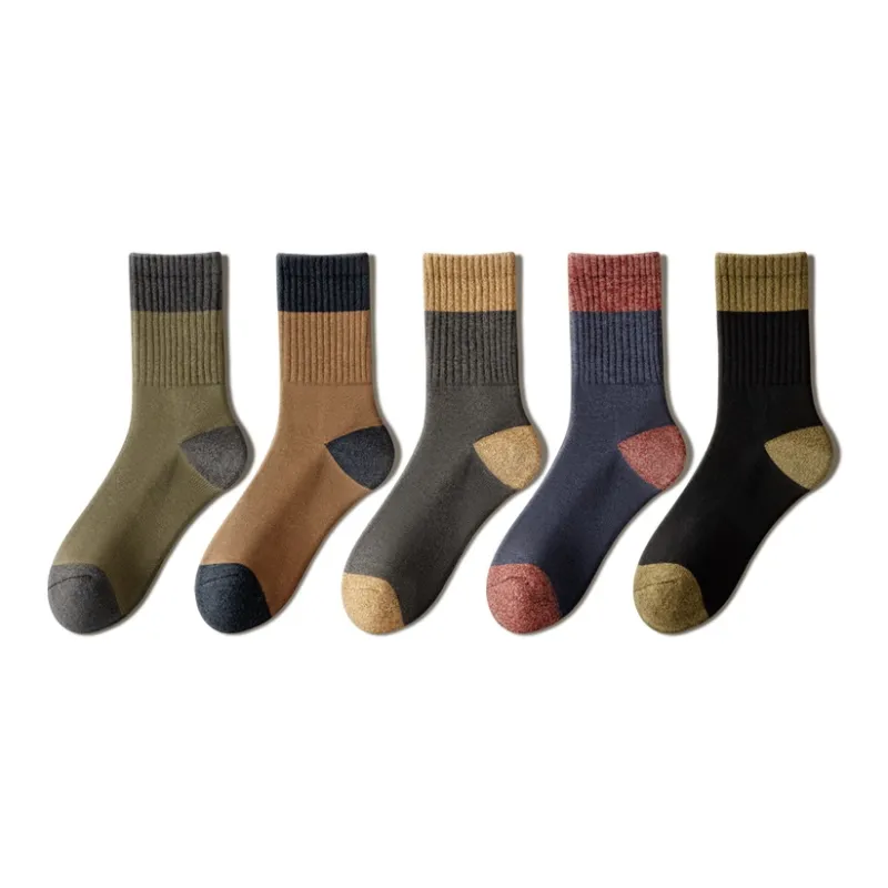 YINSHILIANGPIN Mid Calf Socks Men's 5 Pack-18