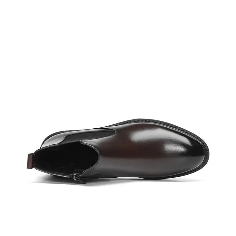 OKKO Chelsea Boots Men Black/Burgundy-2