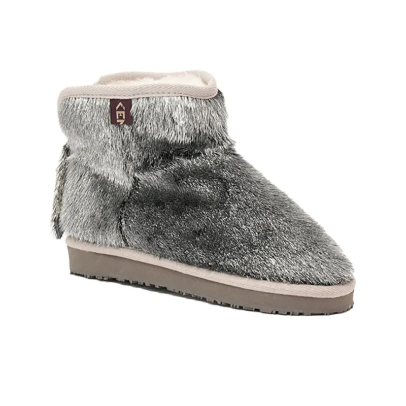 K.D.KENAZ Red Eye Plated Silver Warm Coverage Short Snow Boots Women's Silver-3