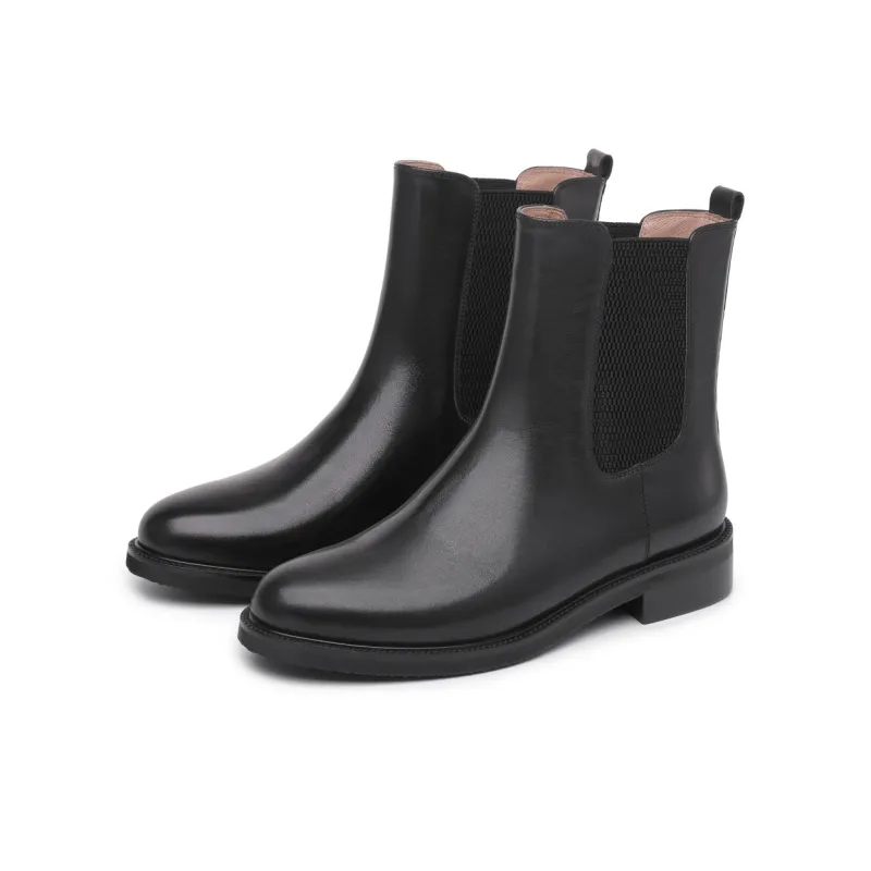 Chrisdien Deny Short Chelsea Boots 3CM Women's Black-2