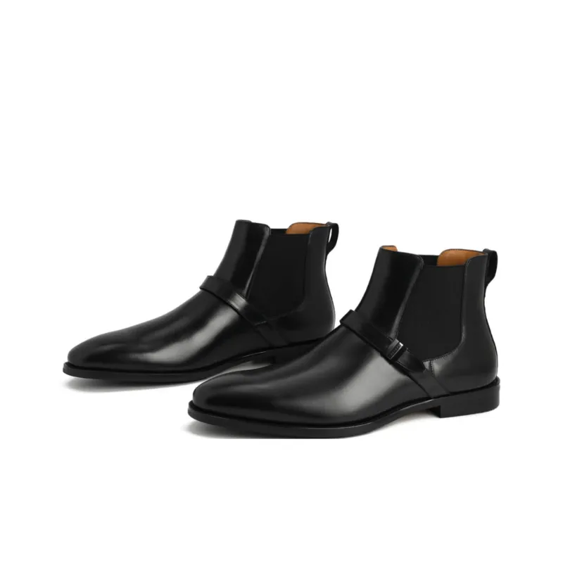 PEDRO Short Chelsea Boots Men's Black-2