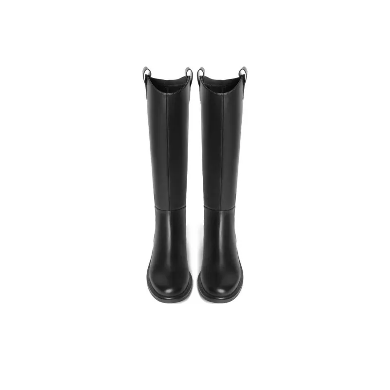 BELLE Knight Boots Knee high Boots 3.5cm Women's Black-4