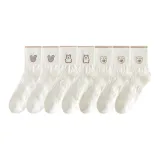 2 White Bear Ear+2 White Bear+3 White Cat Paw
