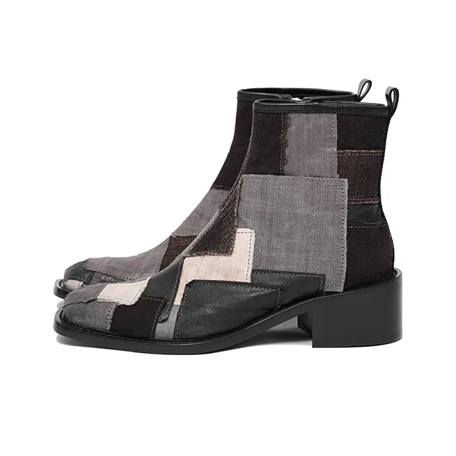 SYMBOLS OF LIGHT Ankle Boots Men's Gray-1
