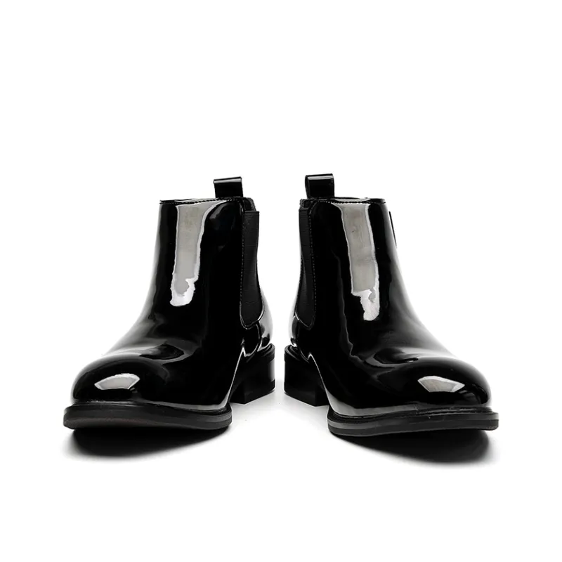 Beidouniao Chelsea Boots Men's Black-3