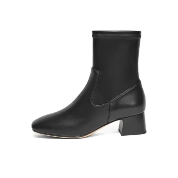 BELLE Ankle Boots 4.5cm Women's Apricot Black Beige