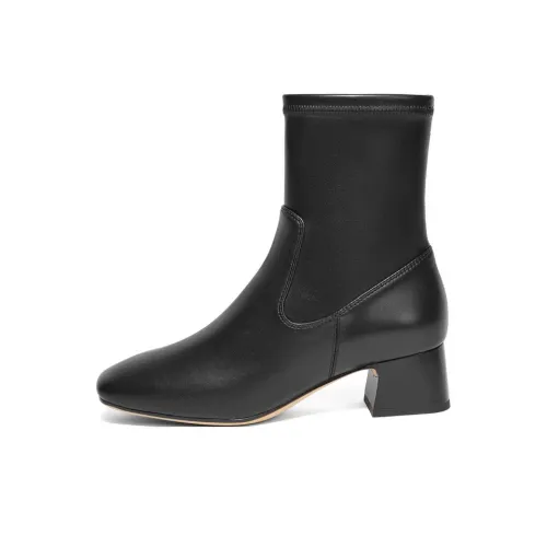 BELLE Ankle boots Mens 4.5cm Women's Apricot Black Beige