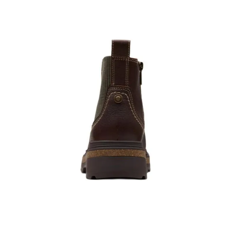 Clarks Short Chelsea Boots Women's Brown-4