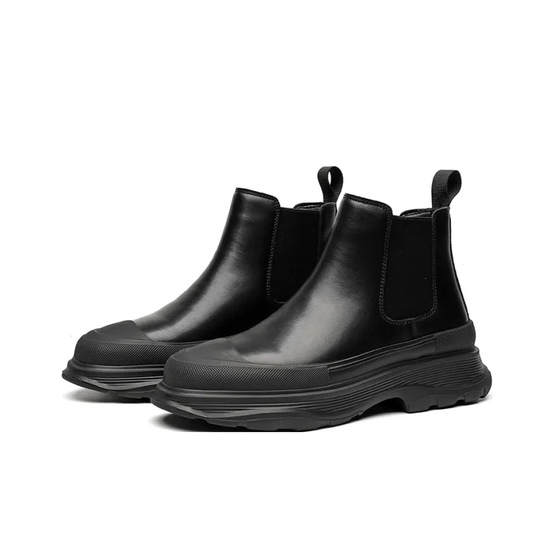 Romon Short Chelsea Boots Men's Black-3