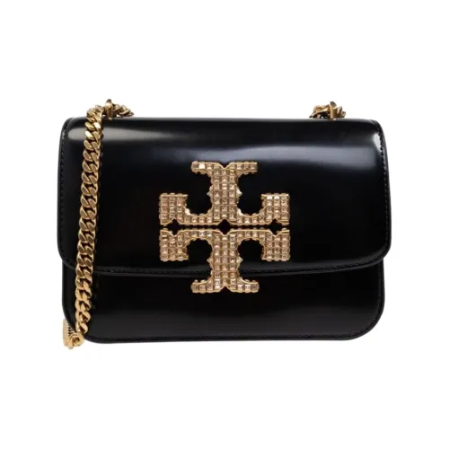 TORY BURCH Eleanor Calfskin Crossbody Bag, Shoulder Bag Women's Black