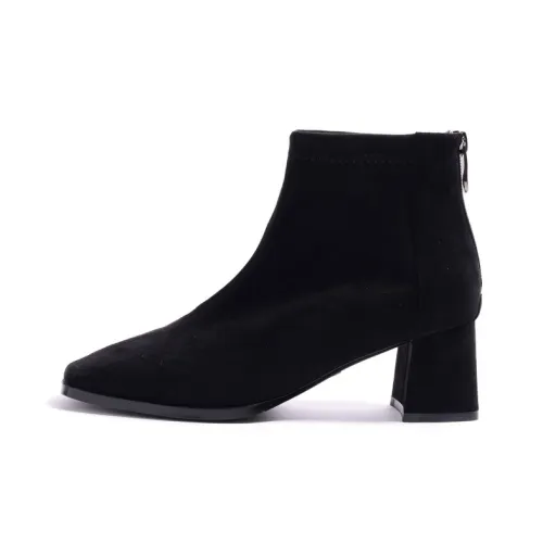 STEVE MADDEN Ankle Boots Women's Black/Apricot