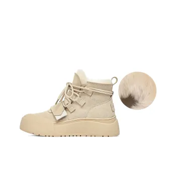 C°BANNER Short Mid Calf Snow Boots Women's Beige Yellow