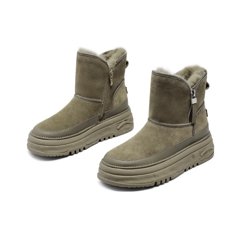 C°BANNER Wear Resistant Short Mid Calf Snow Boots Women's-2