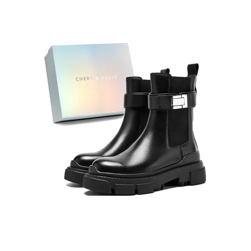 CHERYKALLY Crew Chelsea Boots 6cm Women's Black-4