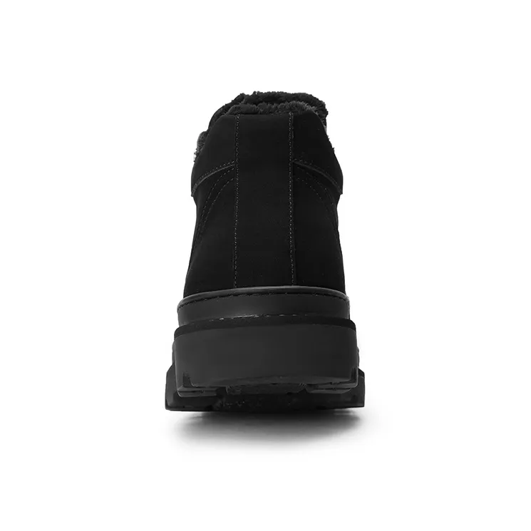 GOLDLION Warm Wear Resistant Height Increasing Short Outdoor Boots Men's Black-3