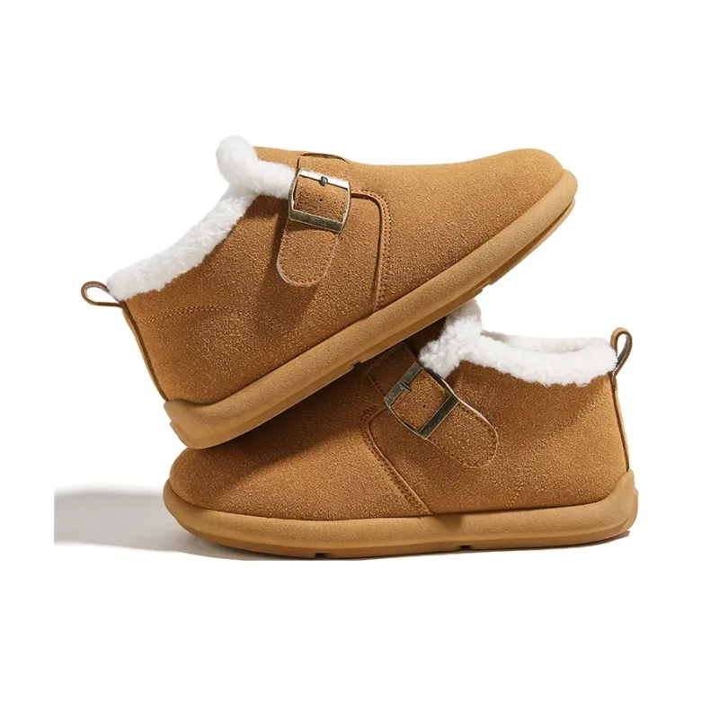 HUANQIU Warm Wear-Resistant Slip-Resistant Comprehensive Coverage Balance Ankle-Length Snow Boots Women's-3