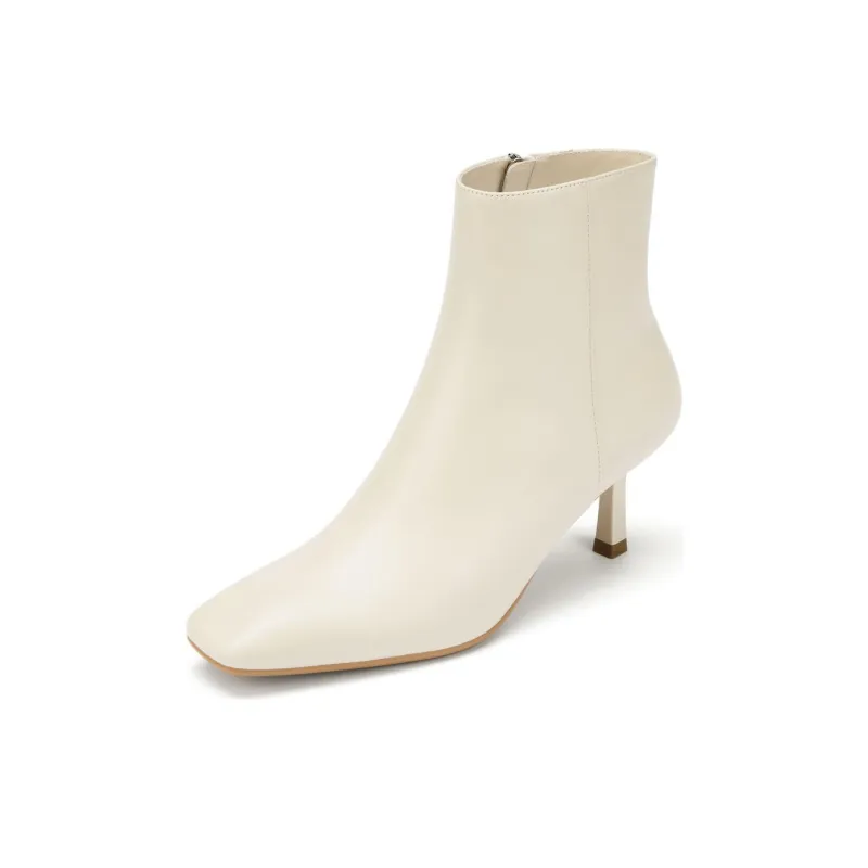 73Hours Soft-Focus Milk Coffee Ankle Boots 7cm Women's Khaki-5