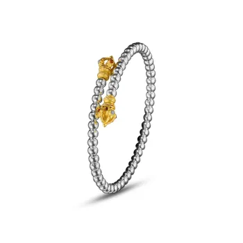 Three Blessings Of Happiness 925 Sterling Silver Bangles Unisex