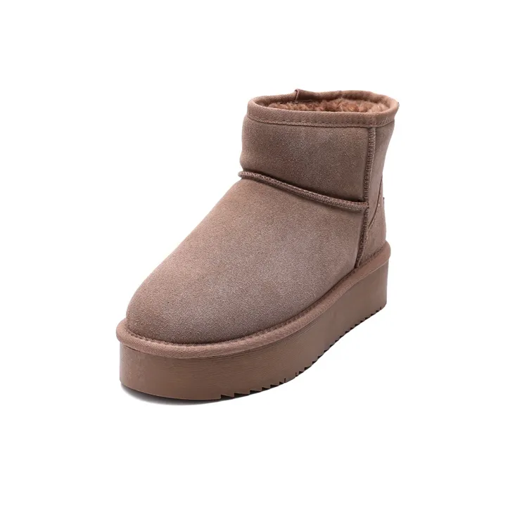 PAUL FRANK Warm Short Snow Boots Women's Khaki-1